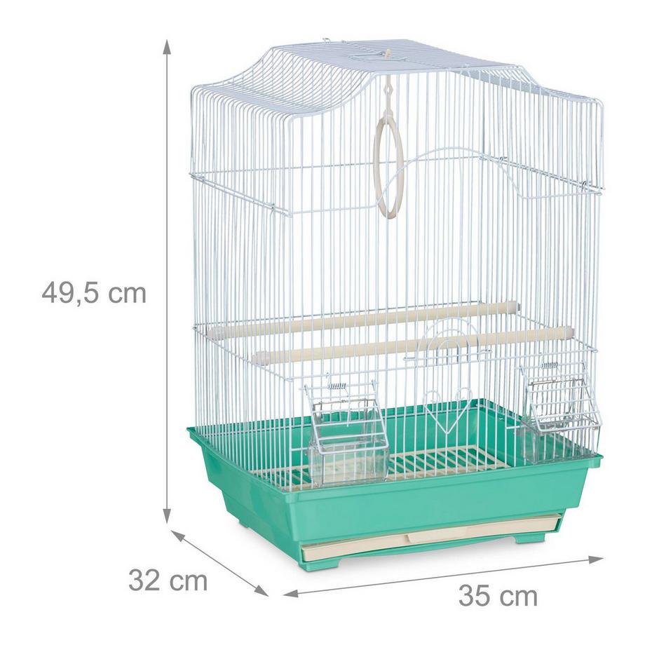 Northix  Cage à oiseaux avec perchoirs 