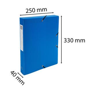 Exacompta Archivbox aus PP 700µ blickdicht, Rücken 40mm, 25x33cm für DIN A4 - x 8  