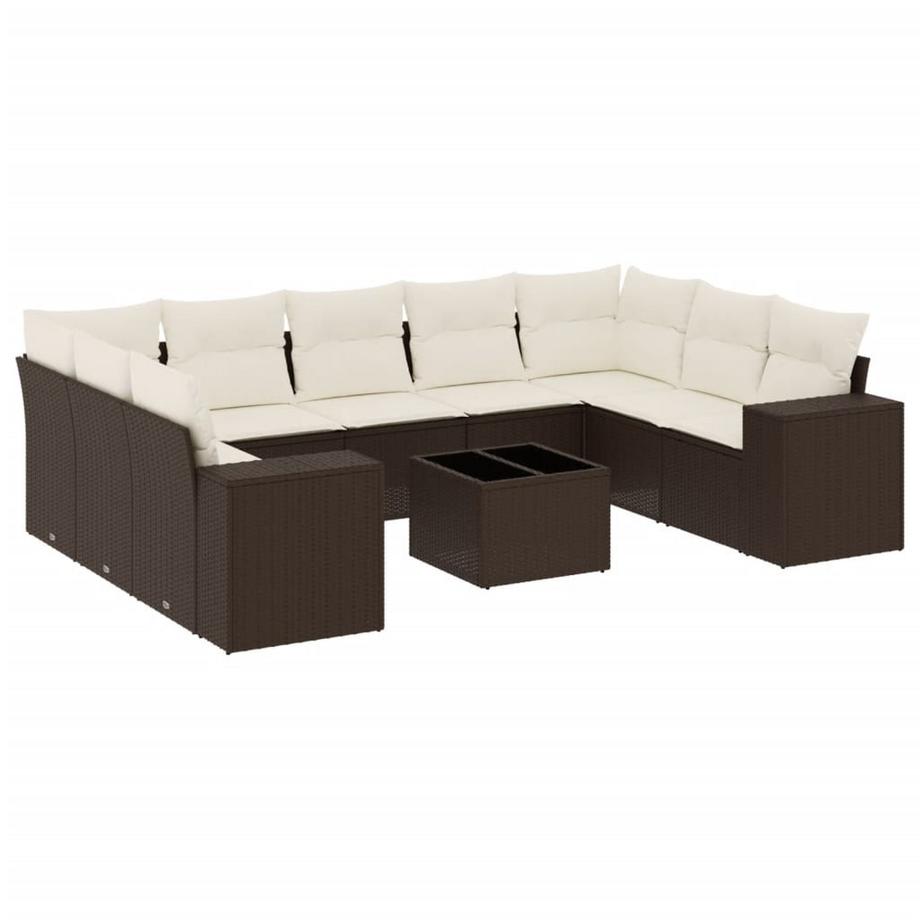 Ensemble de canapés de jardin rotin synthétique