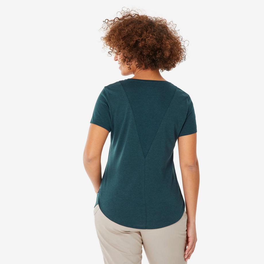 QUECHUA  T-shirt donna maniche corte regular fit cotone 