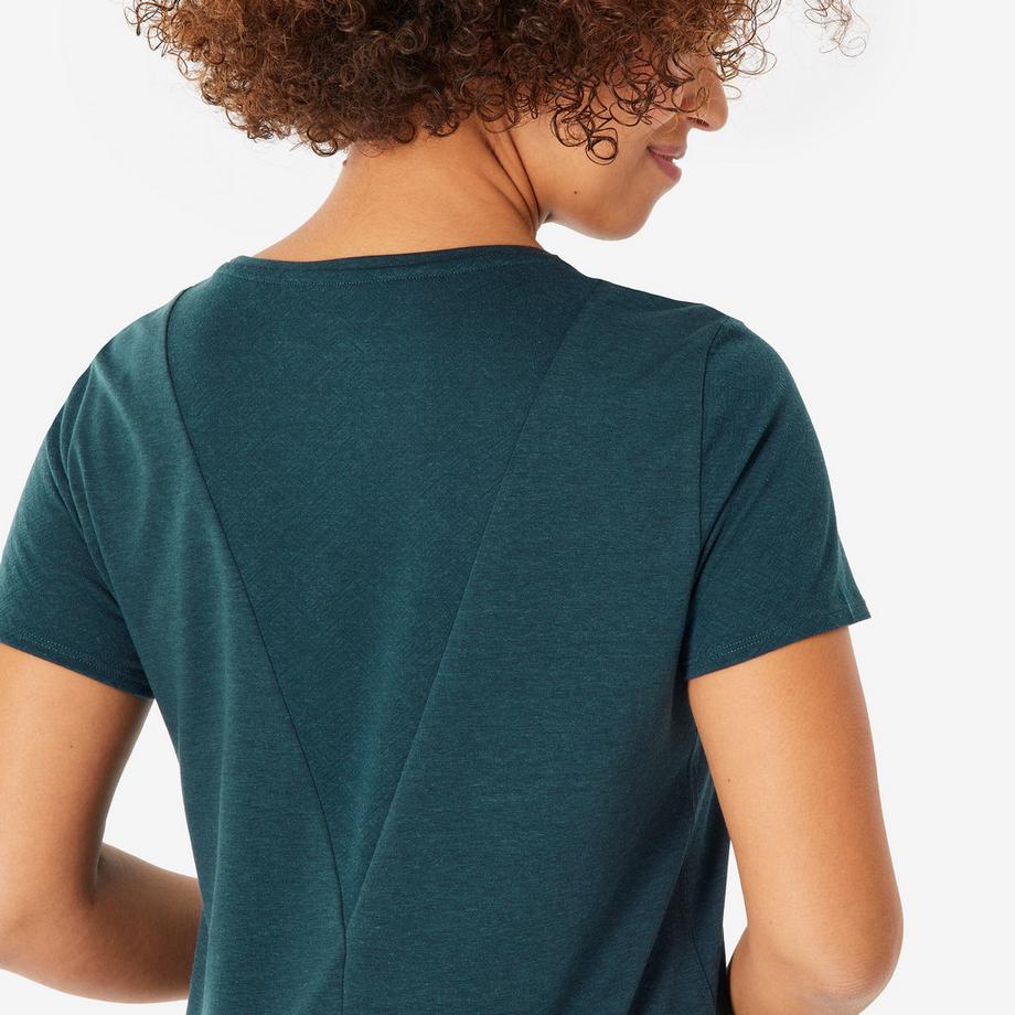 QUECHUA  T-shirt donna maniche corte regular fit cotone 