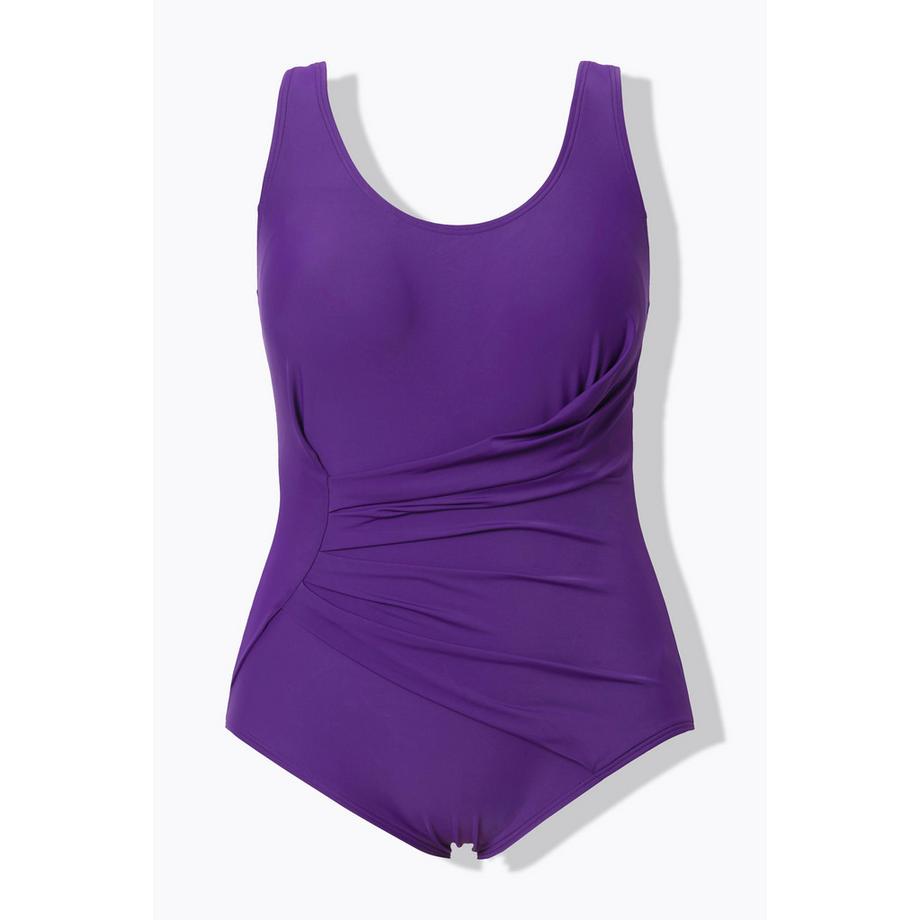 Ulla Popken Badeanzug Raffung Softcups Verstellbare Träger Recycelt  