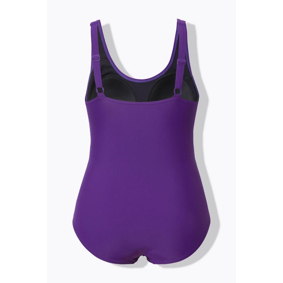 Ulla Popken Badeanzug Raffung Softcups Verstellbare Träger Recycelt  