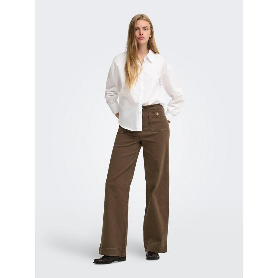 Weite Jeans aufgesetzte Taschen