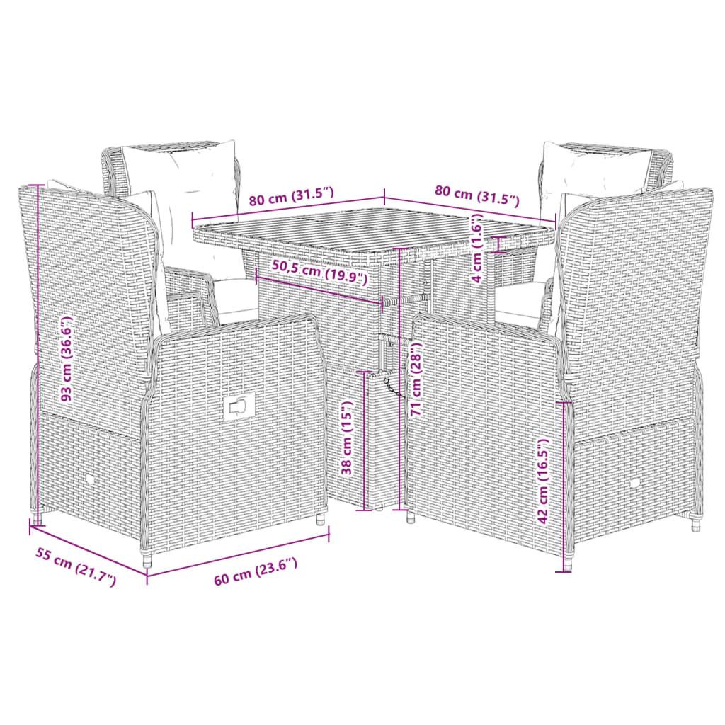 VidaXL Garten essgruppe poly-rattan  