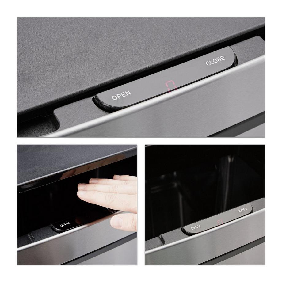 B2X Sistema di raccolta differenziata dei rifiuti a 3 scomparti con sensore  