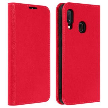 Étui Cuir Galaxy A20e Rouge