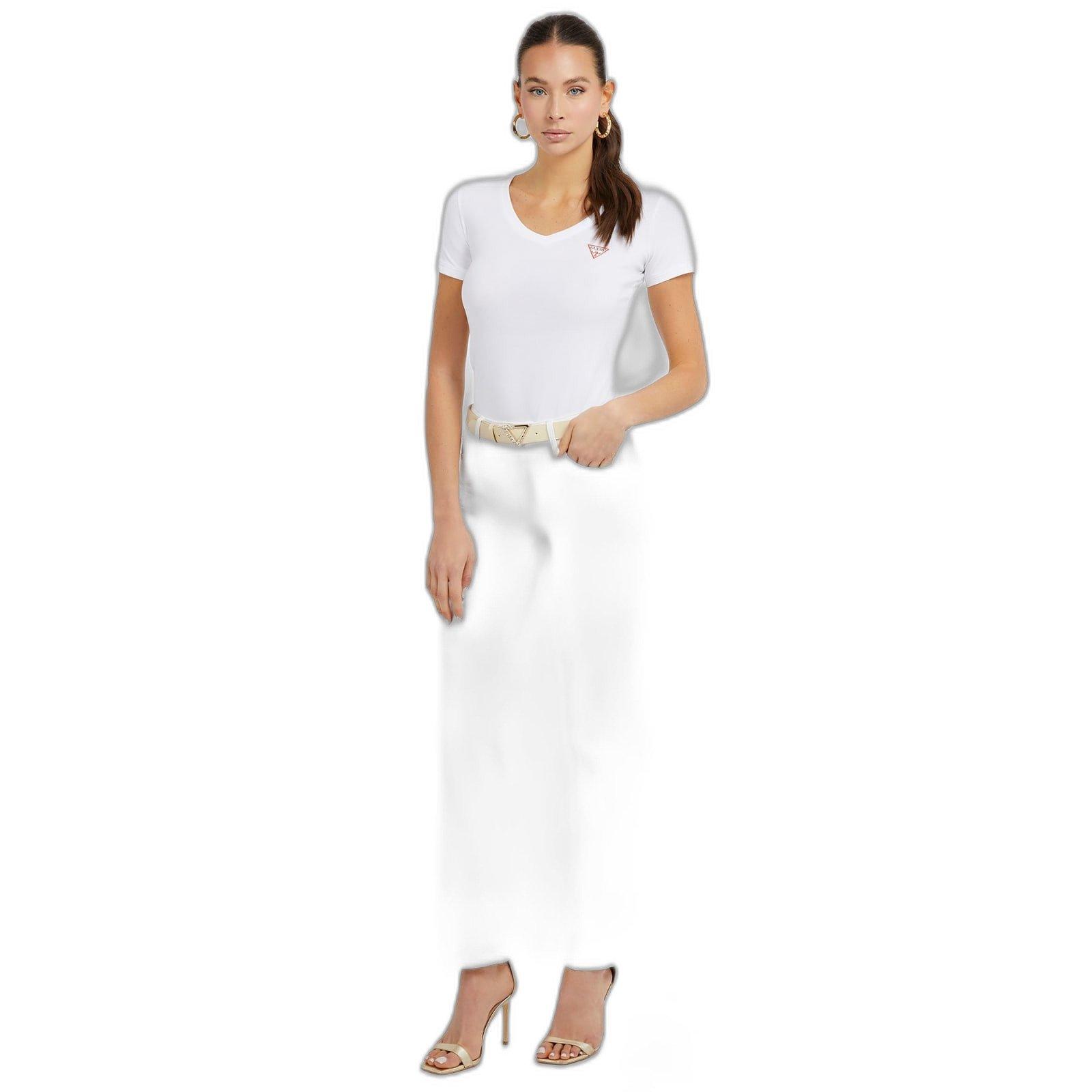 GUESS Mini Triangle V-Ausschnitt T-Shirt  