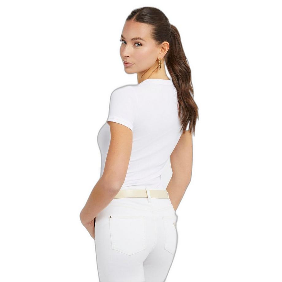 GUESS Mini Triangle V-Ausschnitt T-Shirt  