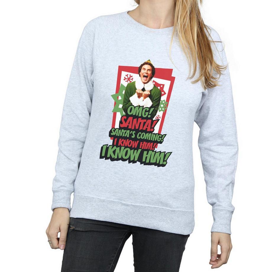 Elf OMG Santa Bedrucktes Sweatshirt  