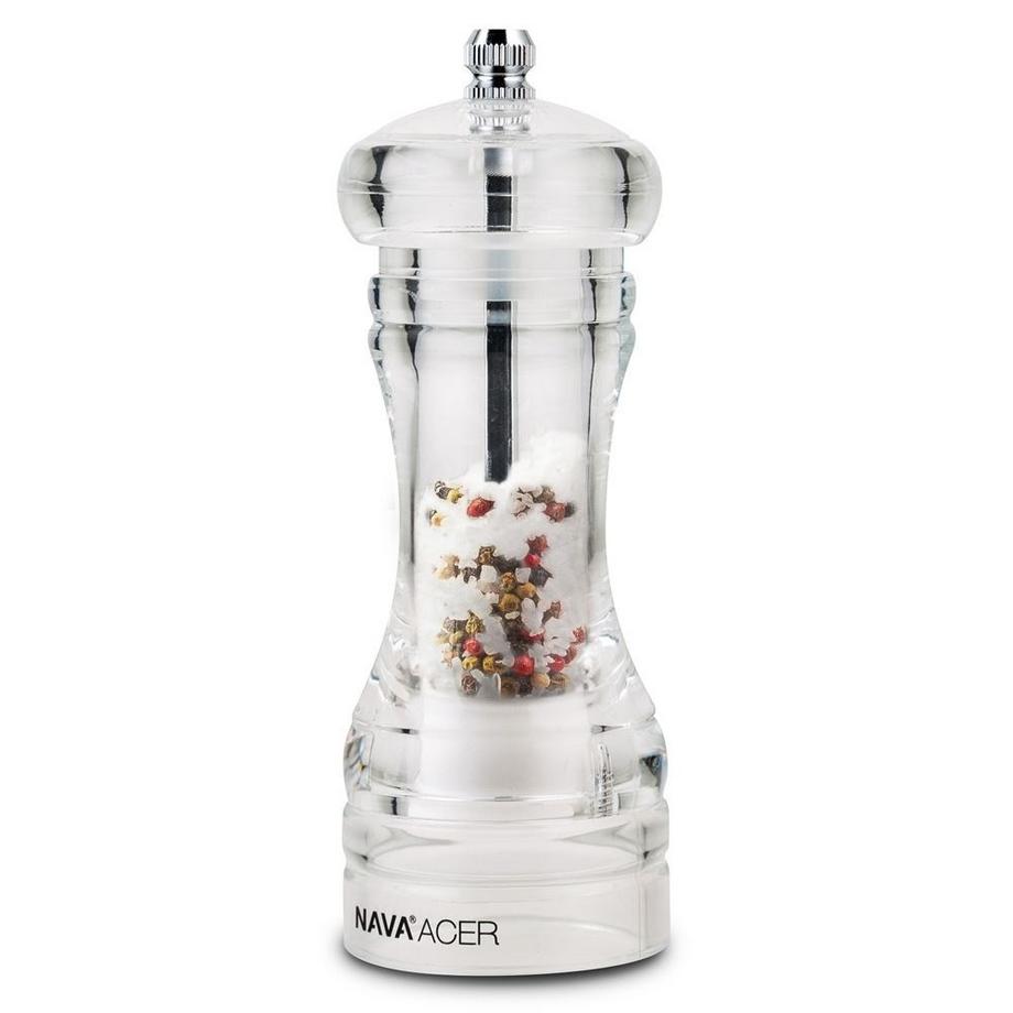 NAVA  Broyeur en acrylique transparent avec mouture en céramique réglable 