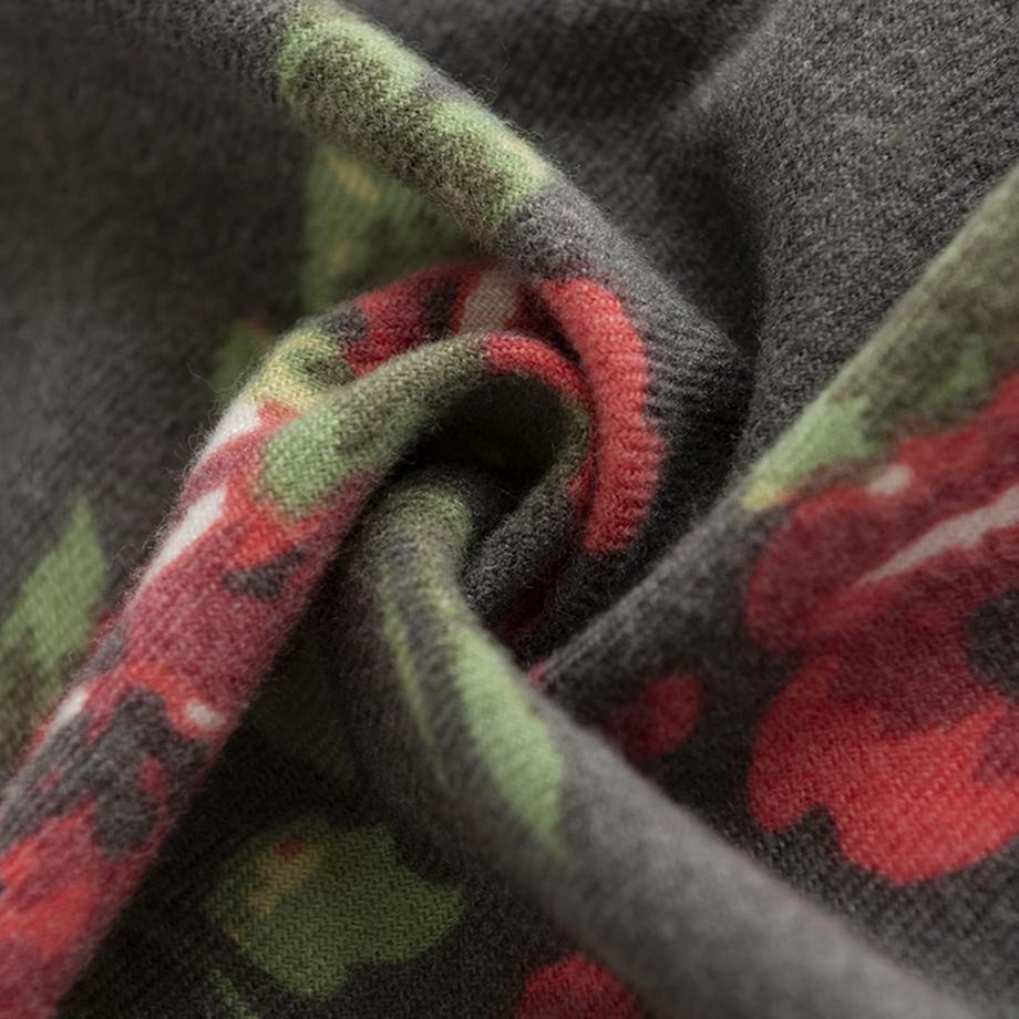 Only-bags.store Écharpe Longue Douce Chaude à Imprimé Floral  