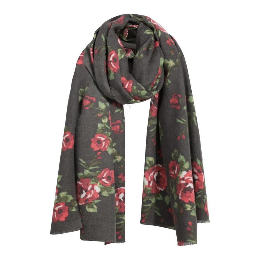 Only-bags.store Écharpe Longue Douce Chaude à Imprimé Floral  