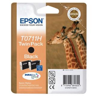 EPSON  EPSON Tintenpatrone HY schwarz T071140H10 Stylus D120 2 Stück 