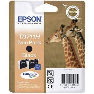 EPSON  EPSON Tintenpatrone HY schwarz T071140H10 Stylus D120 2 Stück 