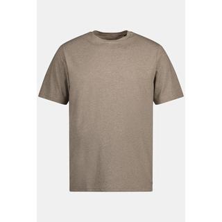 JP1880  T-shirt in jersey mélange con orlo arrotondato, scollo a girocollo e mezze maniche, fino alla tg. 8XL 