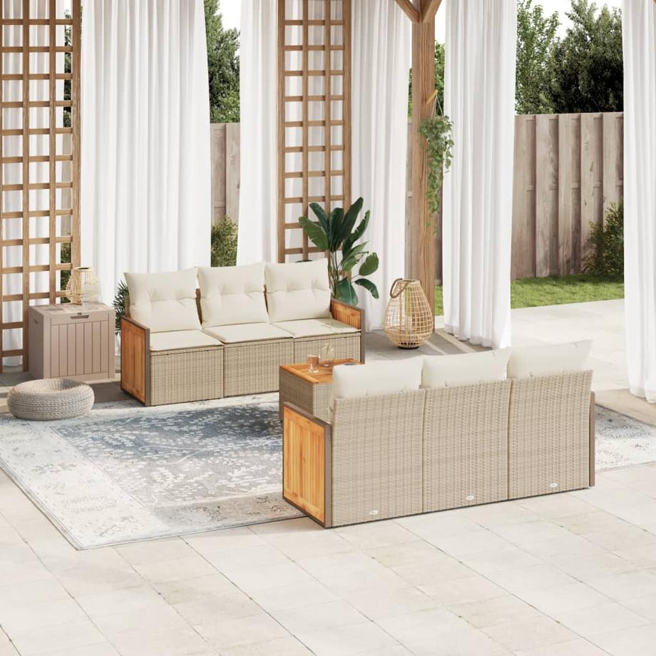VidaXL Ensemble de canapés de jardin rotin synthétique  