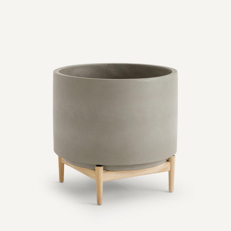 AM.PM Cache-pot sur pied en hévéa H45cm  