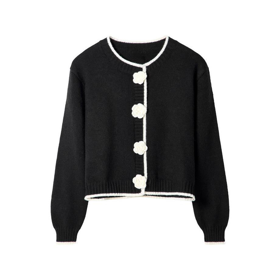 Joe Browns Zarte Strickjacke mit Blumen-Knöpfen  