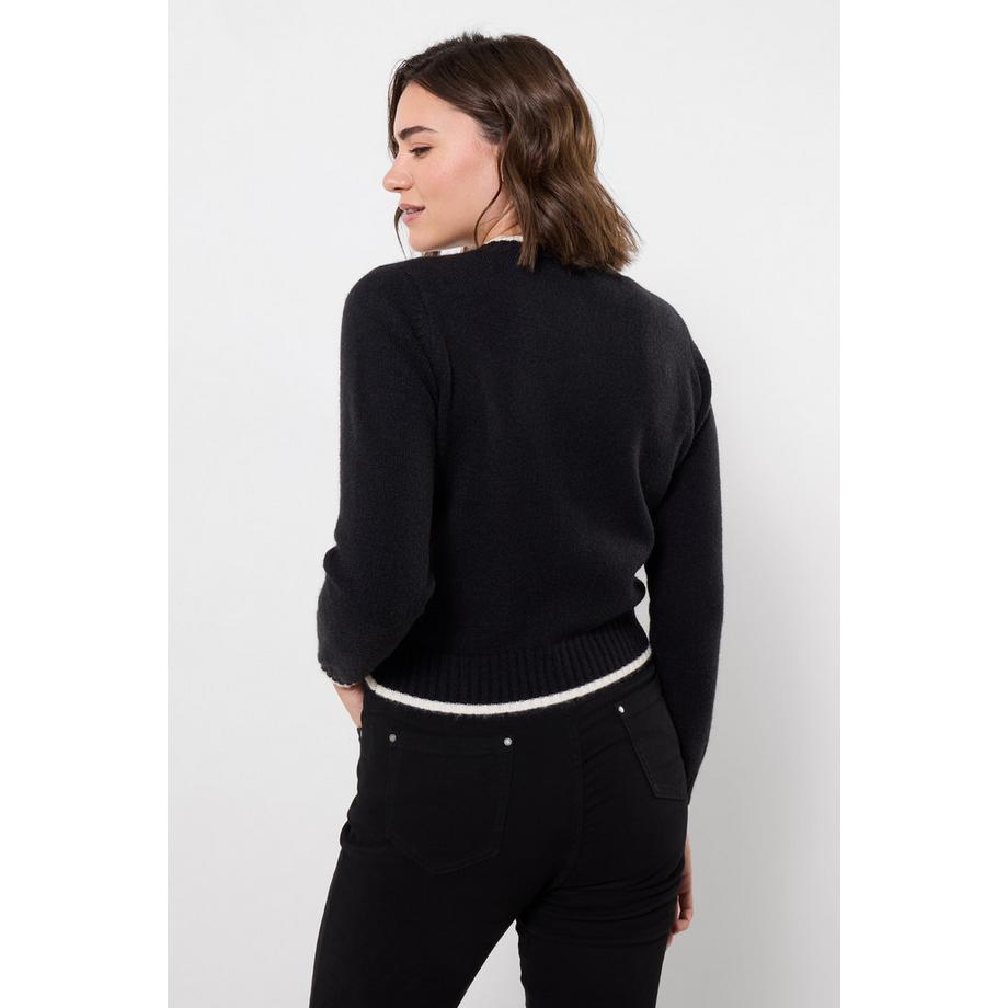 Joe Browns Zarte Strickjacke mit Blumen-Knöpfen  