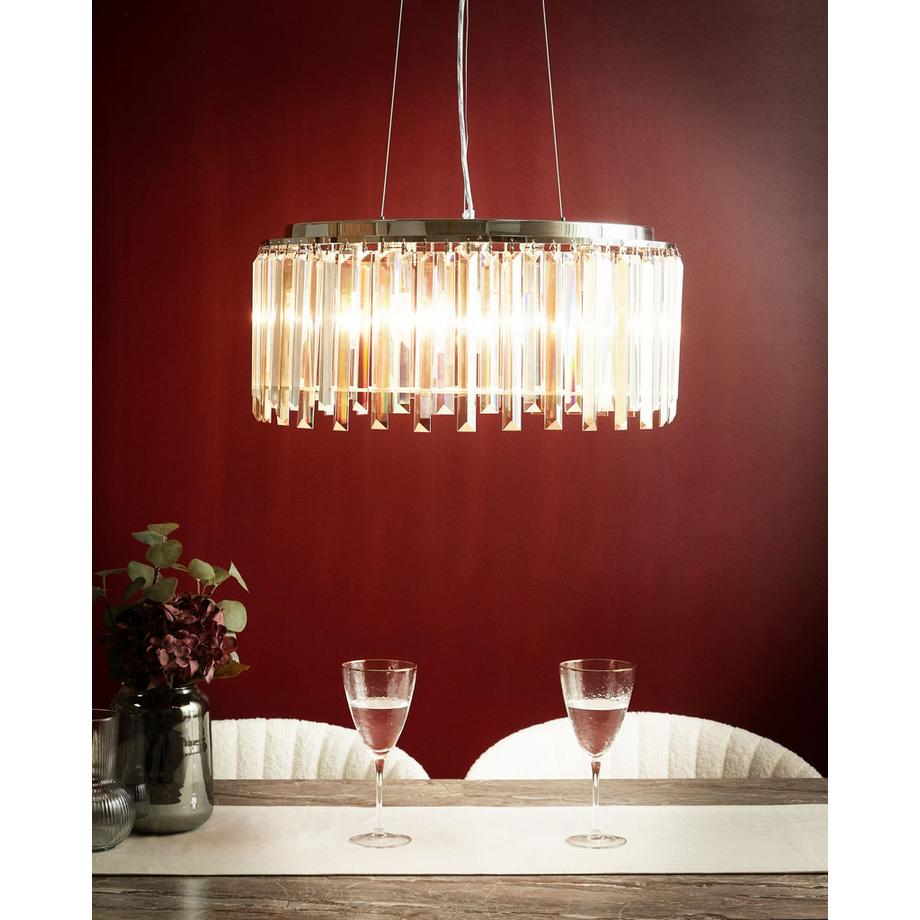 Beliani Lustre en Verre  LAMEIRA  