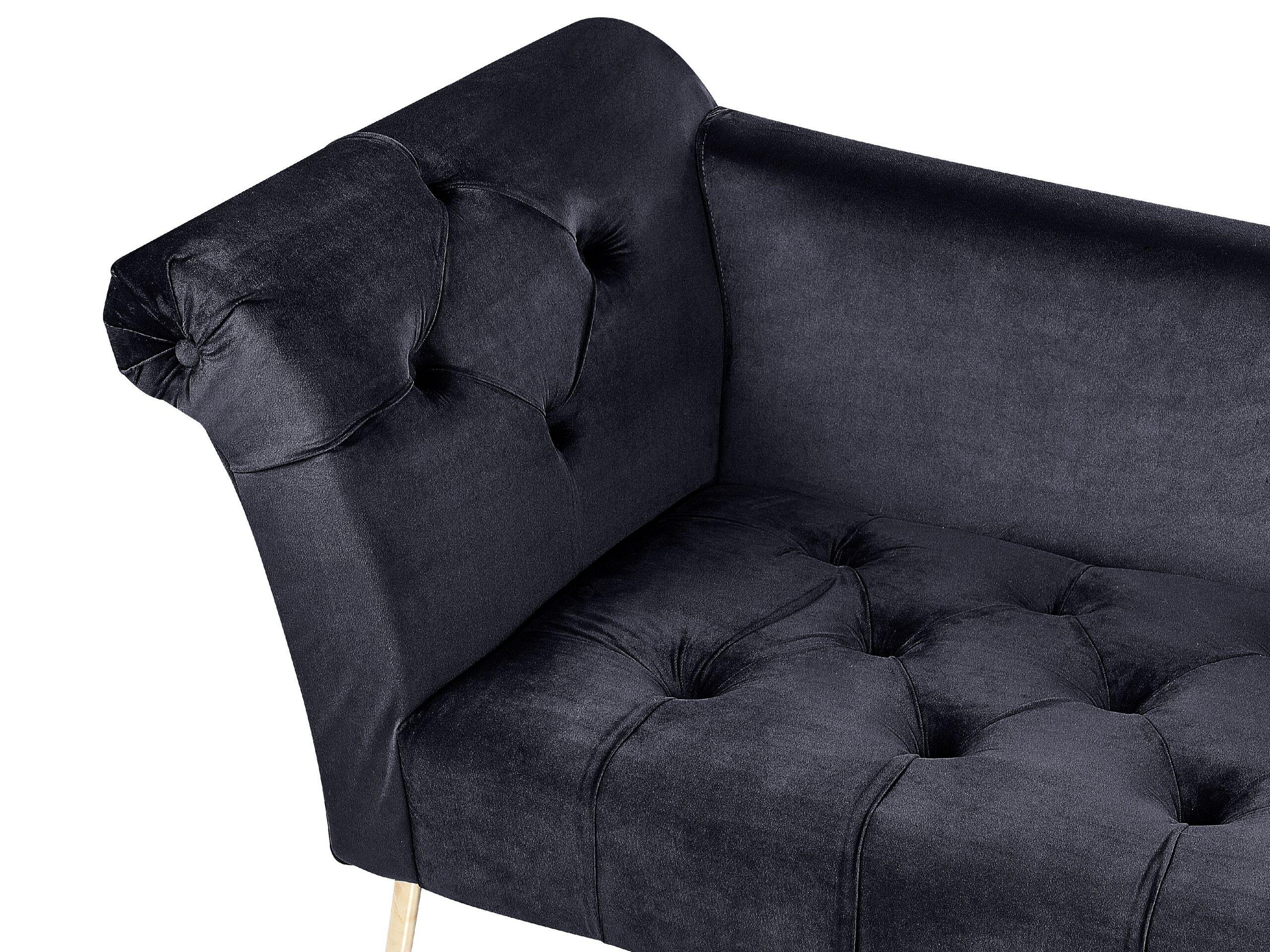 Beliani Chaise longue en Velours Rétro NANTILLY  