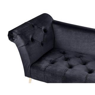 Beliani Chaise longue en Velours Rétro NANTILLY  