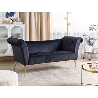 Beliani Chaise longue en Velours Rétro NANTILLY  