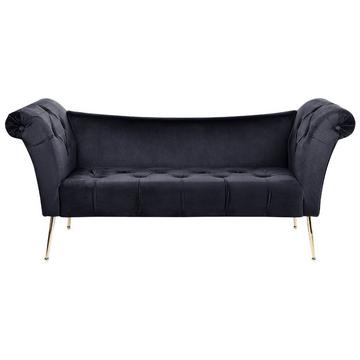 Chaiselongue aus Samtstoff Retro NANTILLY