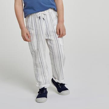Pantalon de jogging rayé en gaze de coton