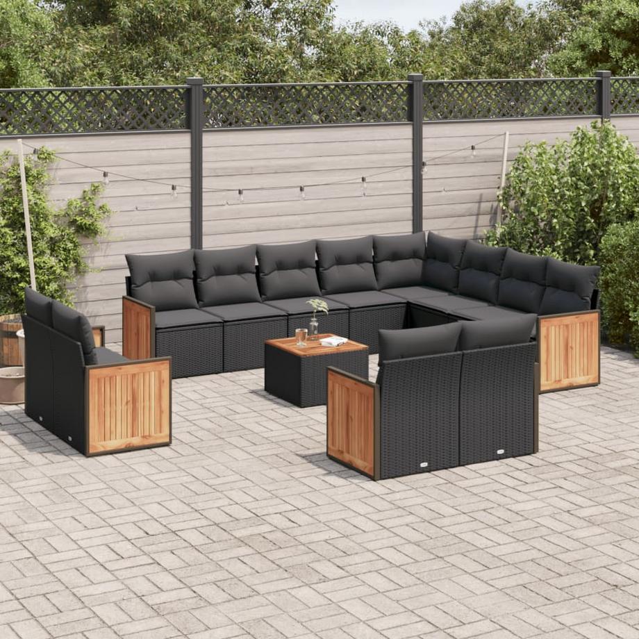 VidaXL Ensemble de canapés de jardin rotin synthétique  