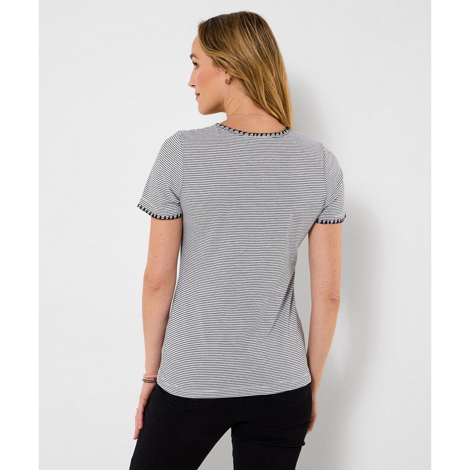 Joe Browns Gestreiftes Jersey T-Shirt Rundhalsausschnitt  