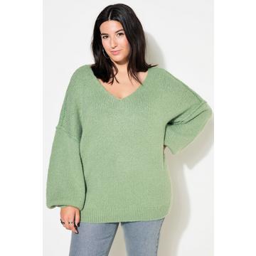 Pullover, V-Ausschnitt, weiter Langarm, oversized