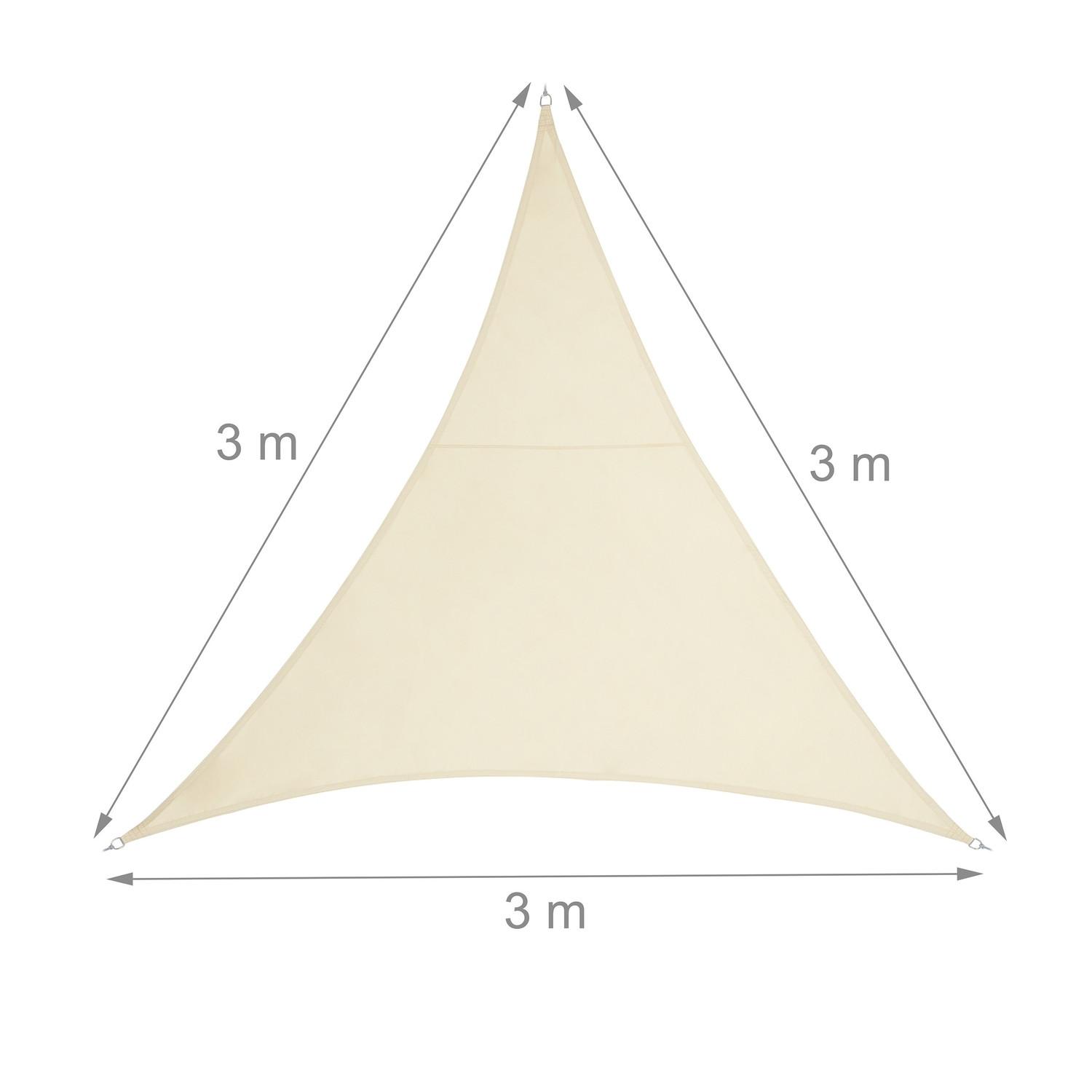 B2X Voile d'ombrage polyester triangulaire beige  