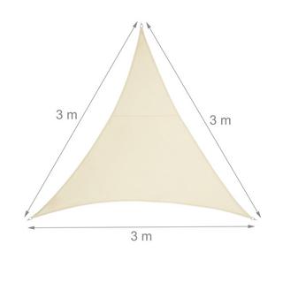 B2X Voile d'ombrage polyester triangulaire beige  