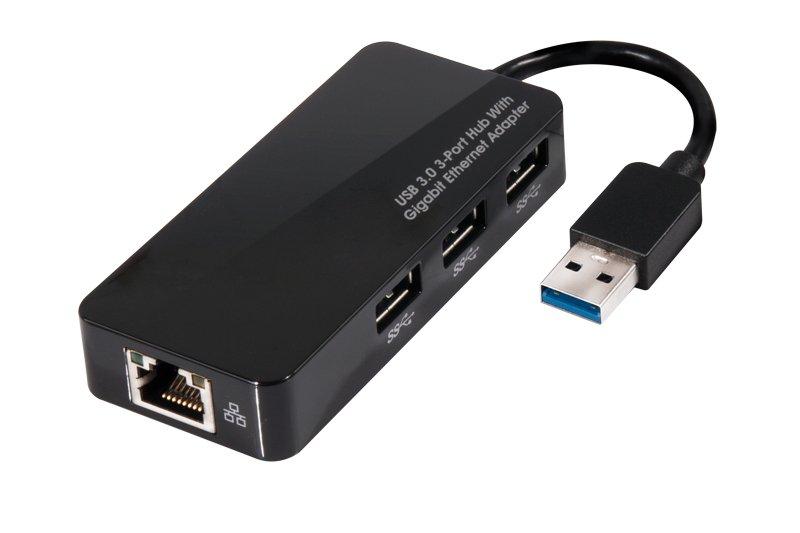 Image of Club3D USB 3.0 Hub 3-Port with Gigabit Ethernet