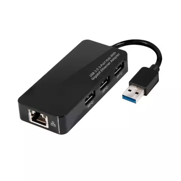 USB 3.0 Hub 3-Port with Gigabit Ethernet