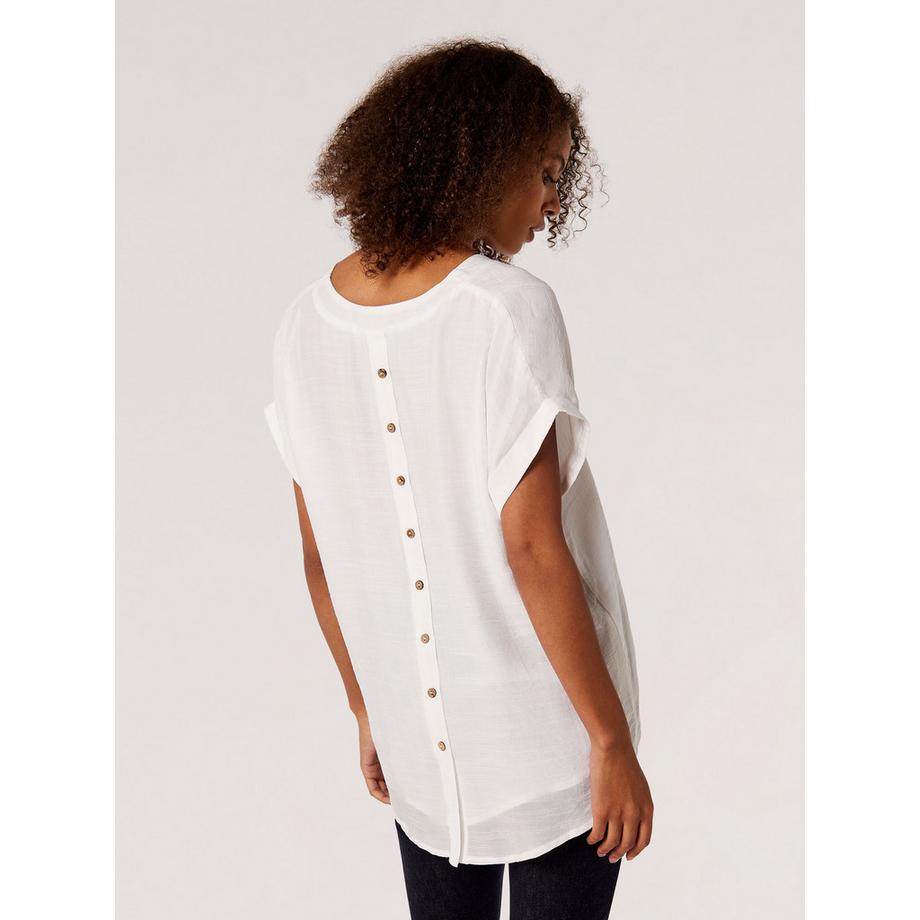 APRICOT Slub V-Ausschnitt Top  
