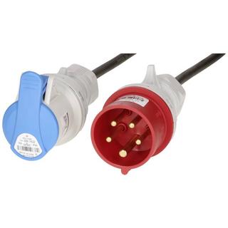 maxCamp  CEE Adapterkabel 1.5m, Stecker CEE16 5p Kupplung CEE16 3p IP44 