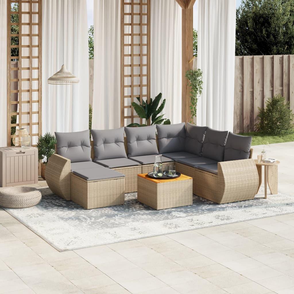 VidaXL set divano da giardino Polirattan  