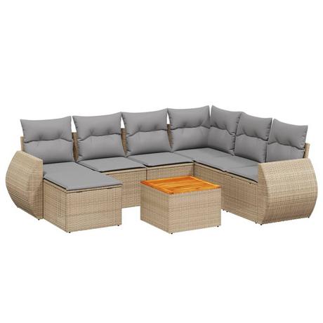 VidaXL set divano da giardino Polirattan  