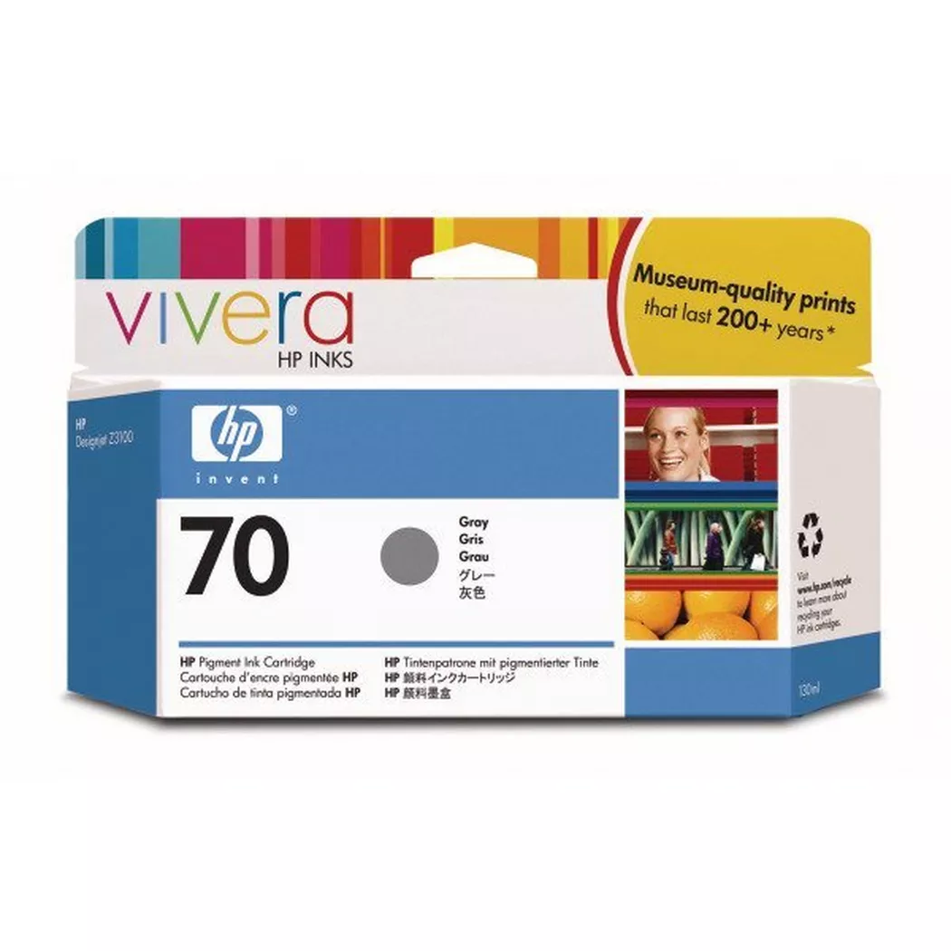 Hewlett-Packard – HP Tintenpatrone 70 grey C9450A DesignJet Z2100/3100 130ml, One Size