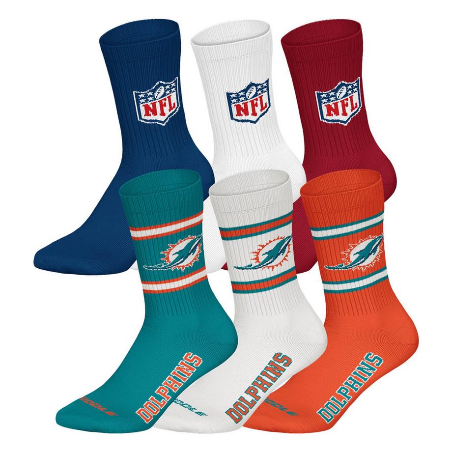 Chaussettes  Pack de 6 Stretch-NFL 6Pack Crew Socks