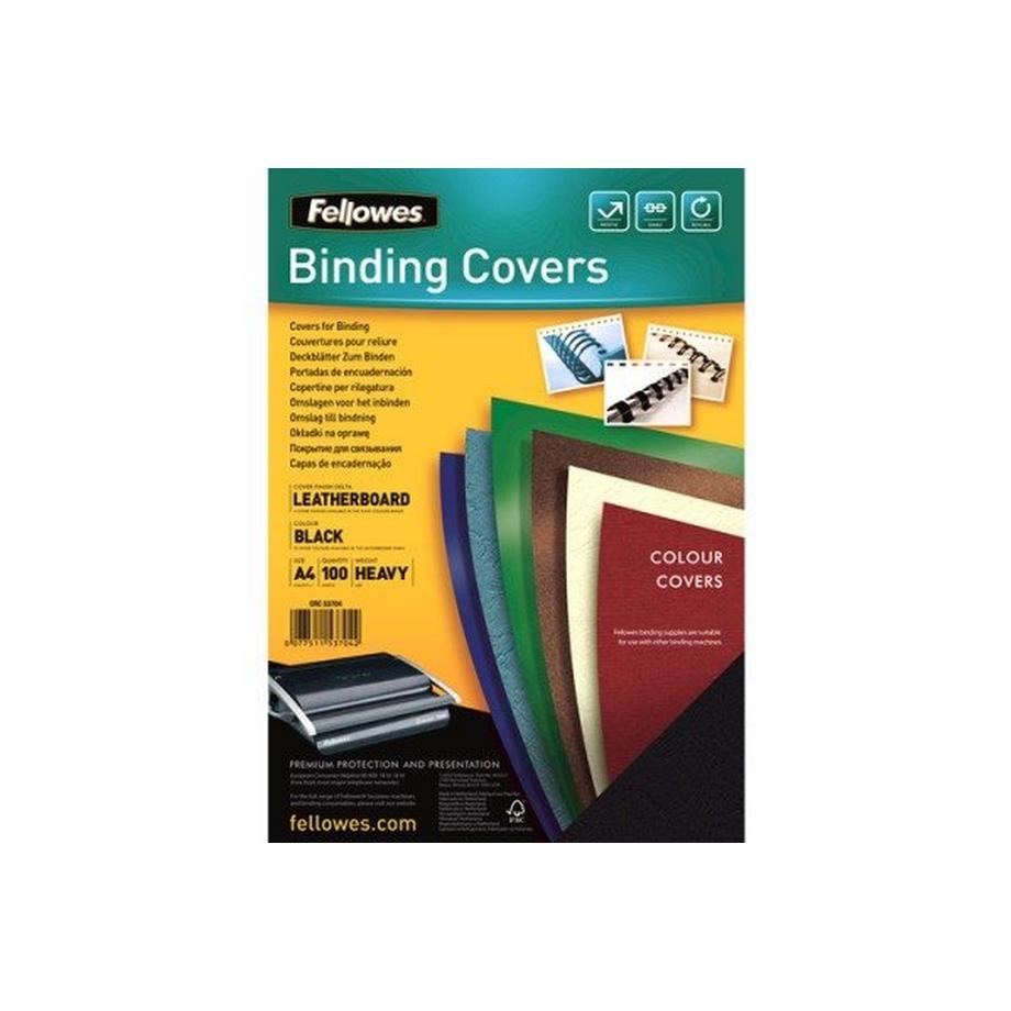 Fellowes  FELLOWES Deckblatt Delta Lederstruktur 5370405 Karton 100 Stück 