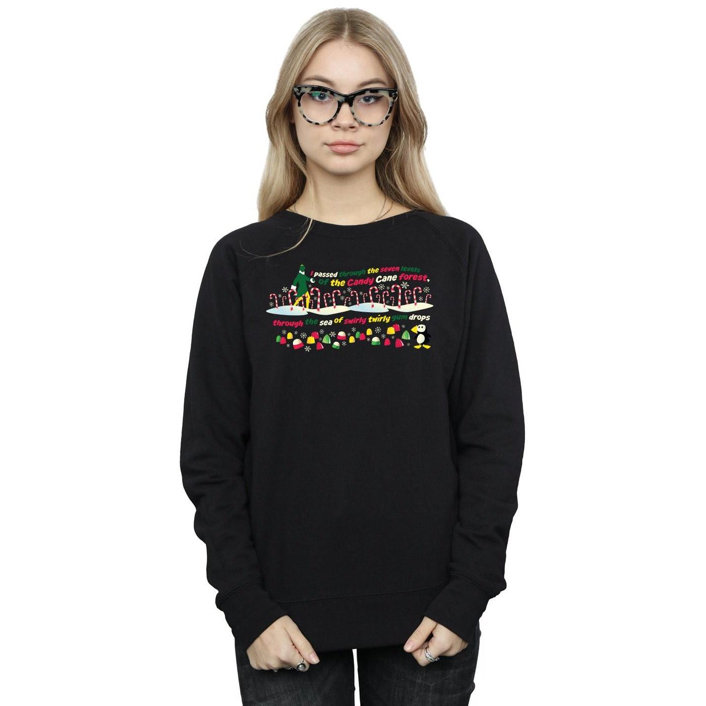 Elf Candy Cane Forest Sweatshirt  