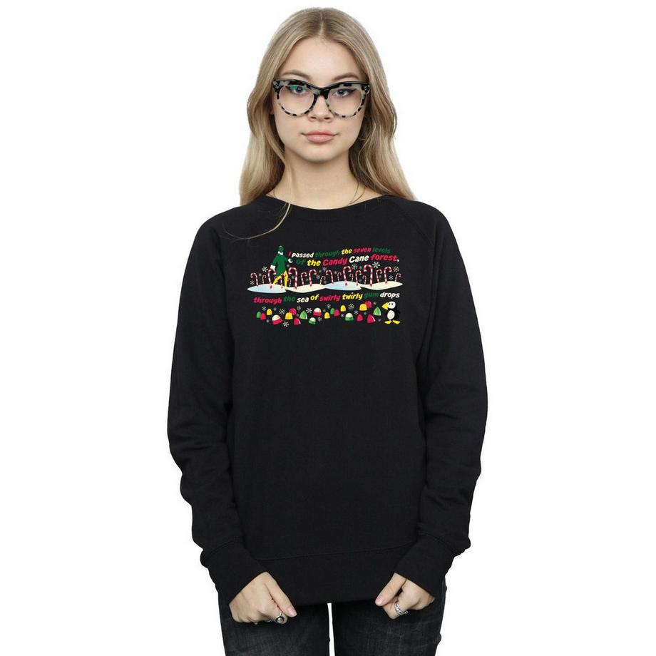 Elf Candy Cane Forest Sweatshirt  