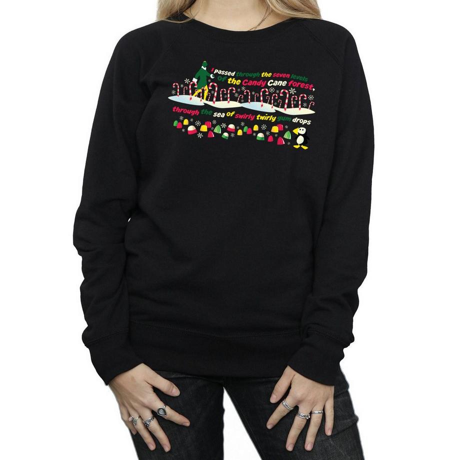 Elf Candy Cane Forest Sweatshirt  