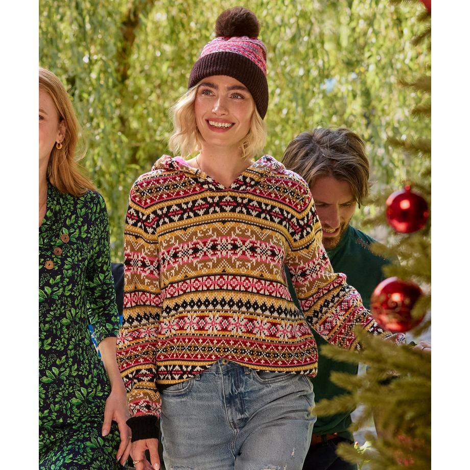 Joe Browns Fair Isle Jacquard Kapuzenpullover  