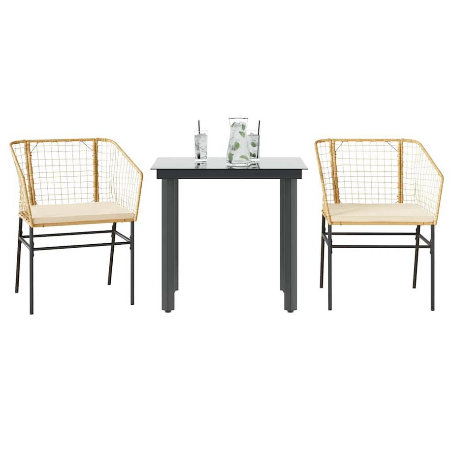 VidaXL Garten essgruppe rattan  