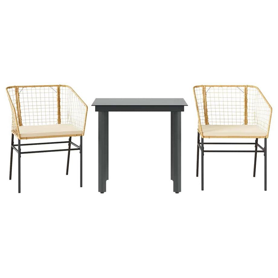 VidaXL Garten essgruppe rattan  